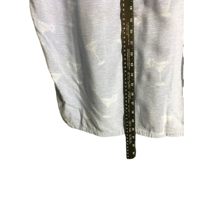 Campia Moda Men's Size L Light Blue Short Sleeve Shirt - Vintage, Resort, Casual