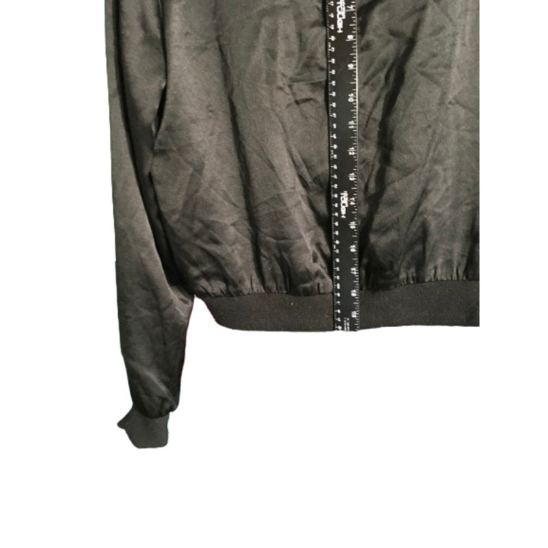 Clio Black Silk Dragon Bomber Jacket M - Vintage, Y2K, Streetwear