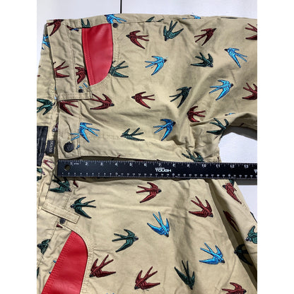 NV Euro Sparrow Bird Print Pants Men’s Size 40W 30L — Novelty, Casual, Statement