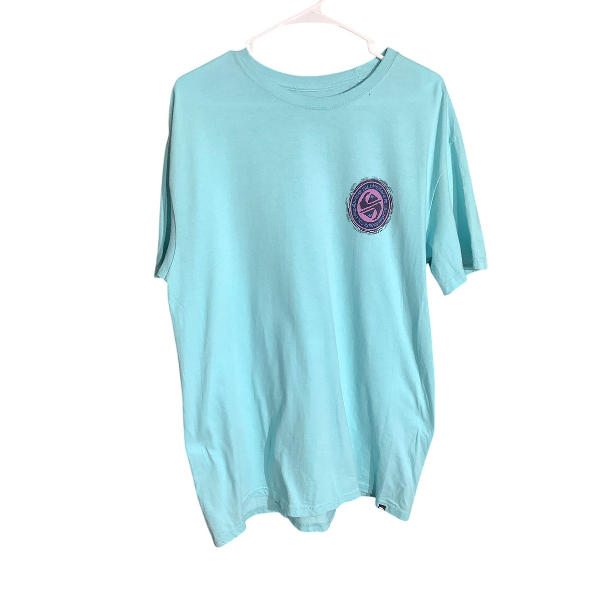 Quiksilver Men's XL Teal 100% Cotton Surf Skate Crewneck T-Shirt