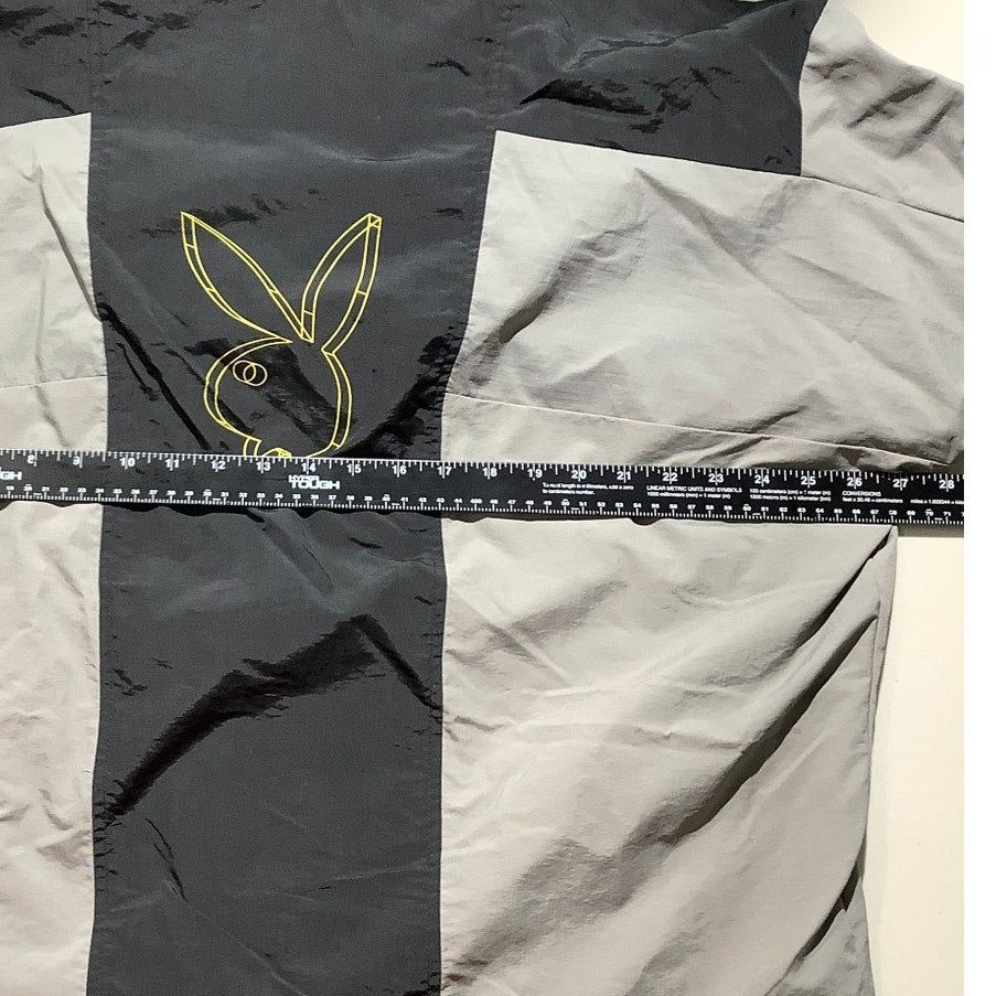 PacSun Playboy 1/4 Zip Windbreaker Men’s Size M – Streetwear, Logo, Colorblock