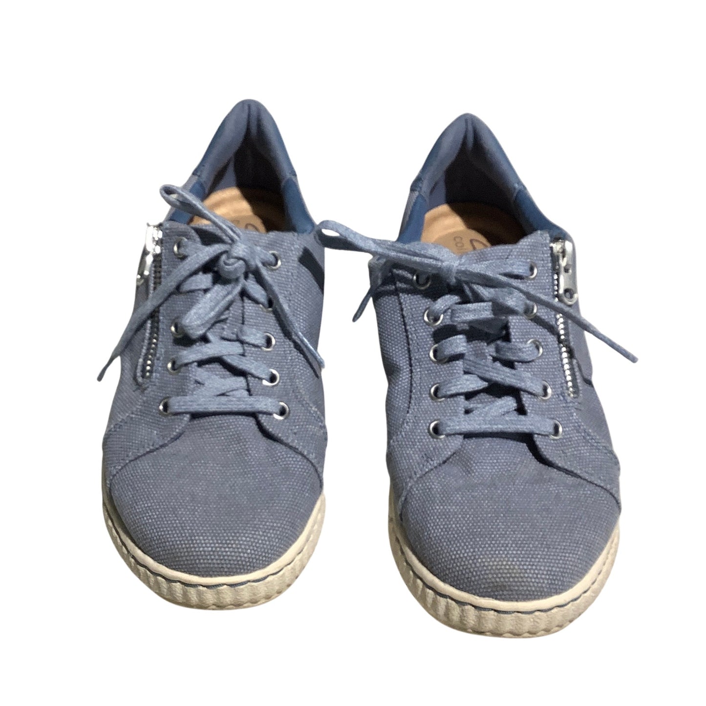 Clarks Caroline Echo Canvas Sneakers Women’s 7.5M — Casual, Comfort, Zipper