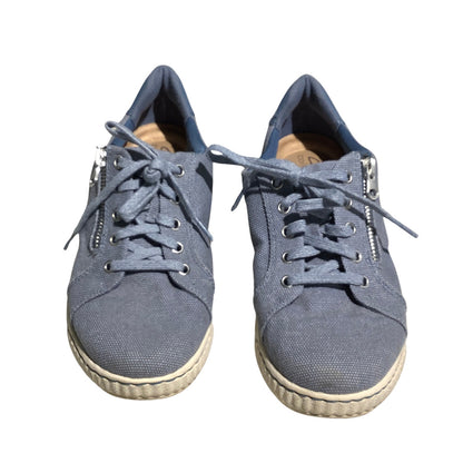 Clarks Caroline Echo Canvas Sneakers Women’s 7.5M — Casual, Comfort, Zipper
