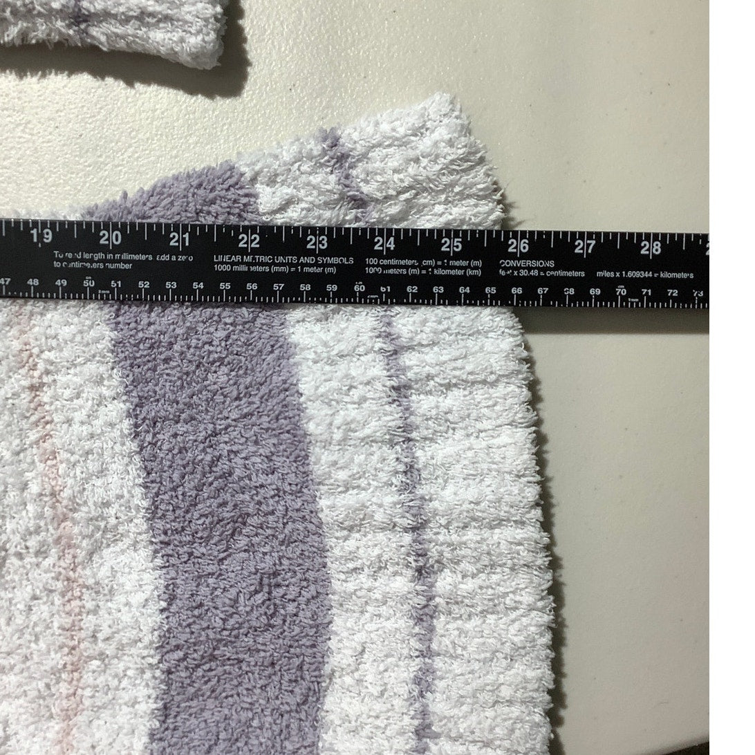 POL Plush Fuzzy Lounge Pants Women S/M — Soft, Cozy, Striped, Relaxed Fit