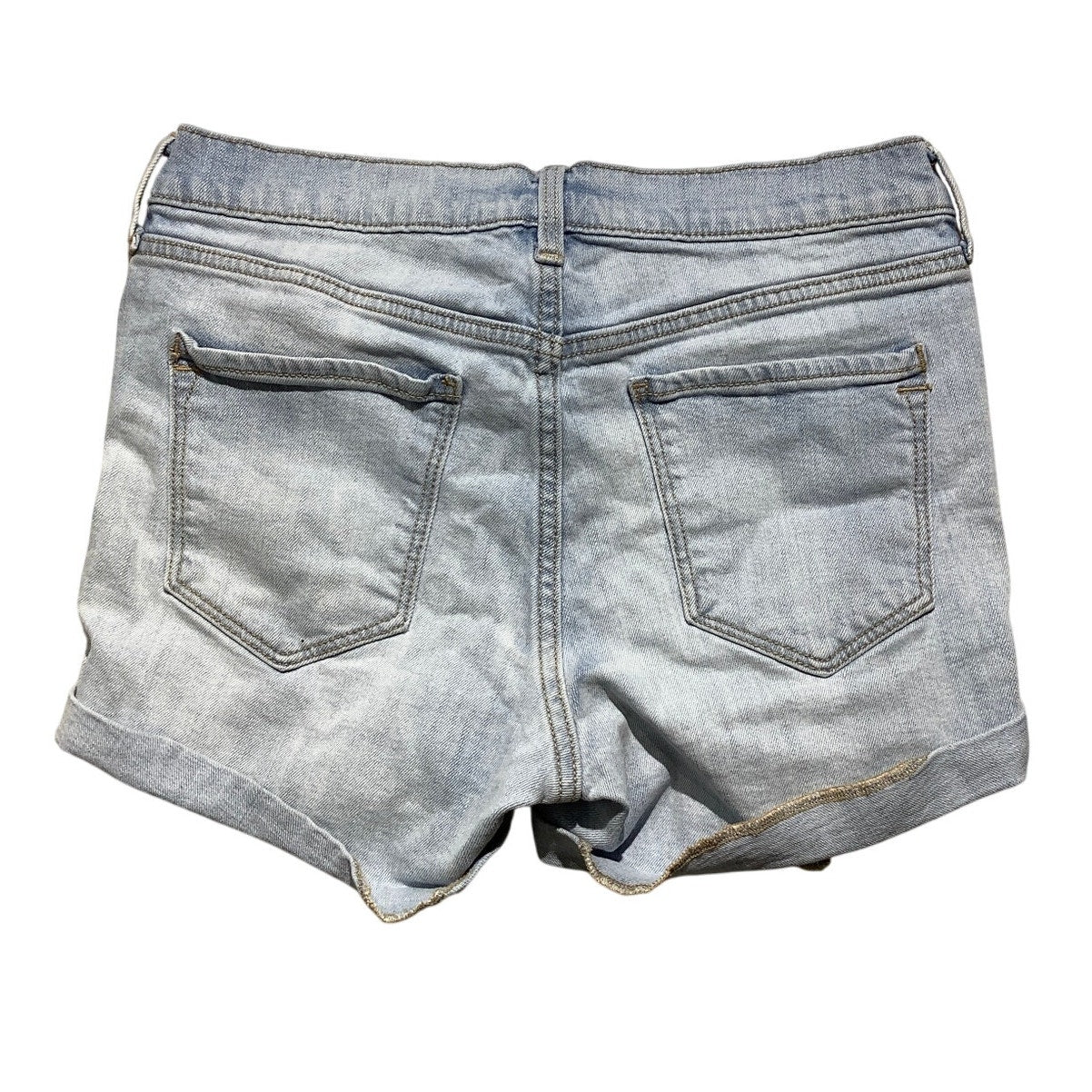 Old Navy Light Wash Denim Shorts Women’s 6 – Boyfriend, Distressed, Rolled Hem
