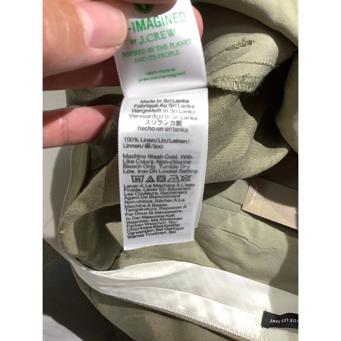 J.Crew Khaki Linen Wide-Leg Pants Women’s 20 NWT — Coastal, Resort, Minimalist