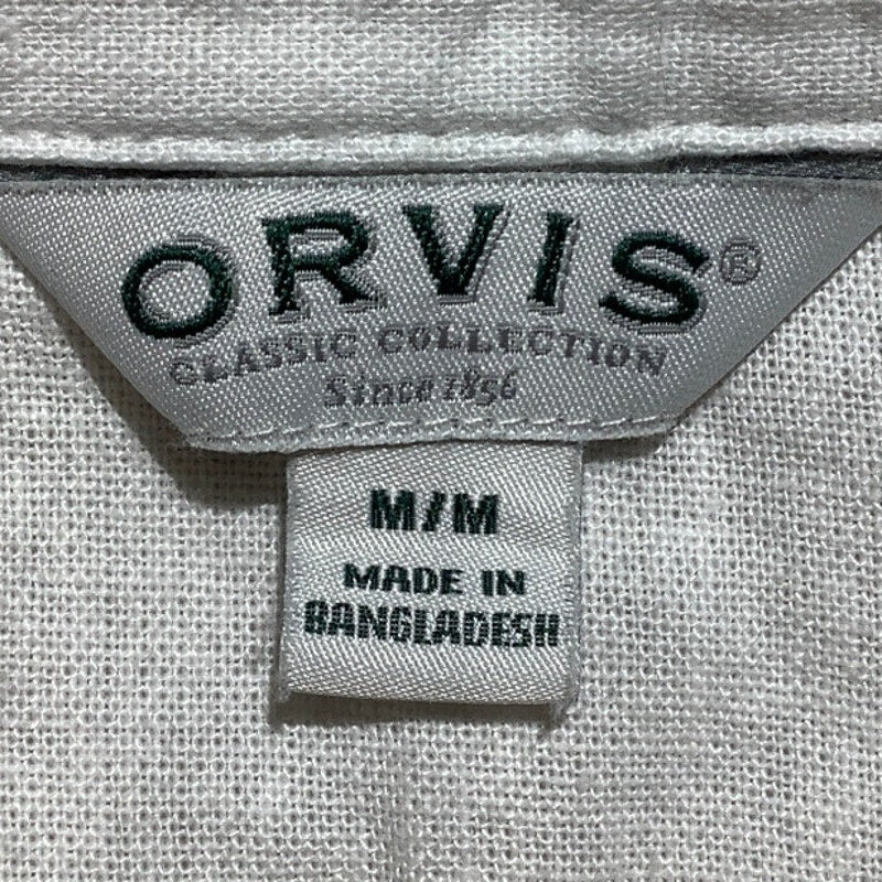 Orvis Linen Blend Button Down Shirt Women’s Medium — Collared, Casual, Coastal