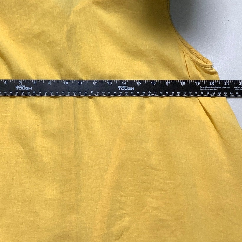 J. Jill Yellow Sleeveless Blouse Women’s XS – Linen , Button Front, Lightweight