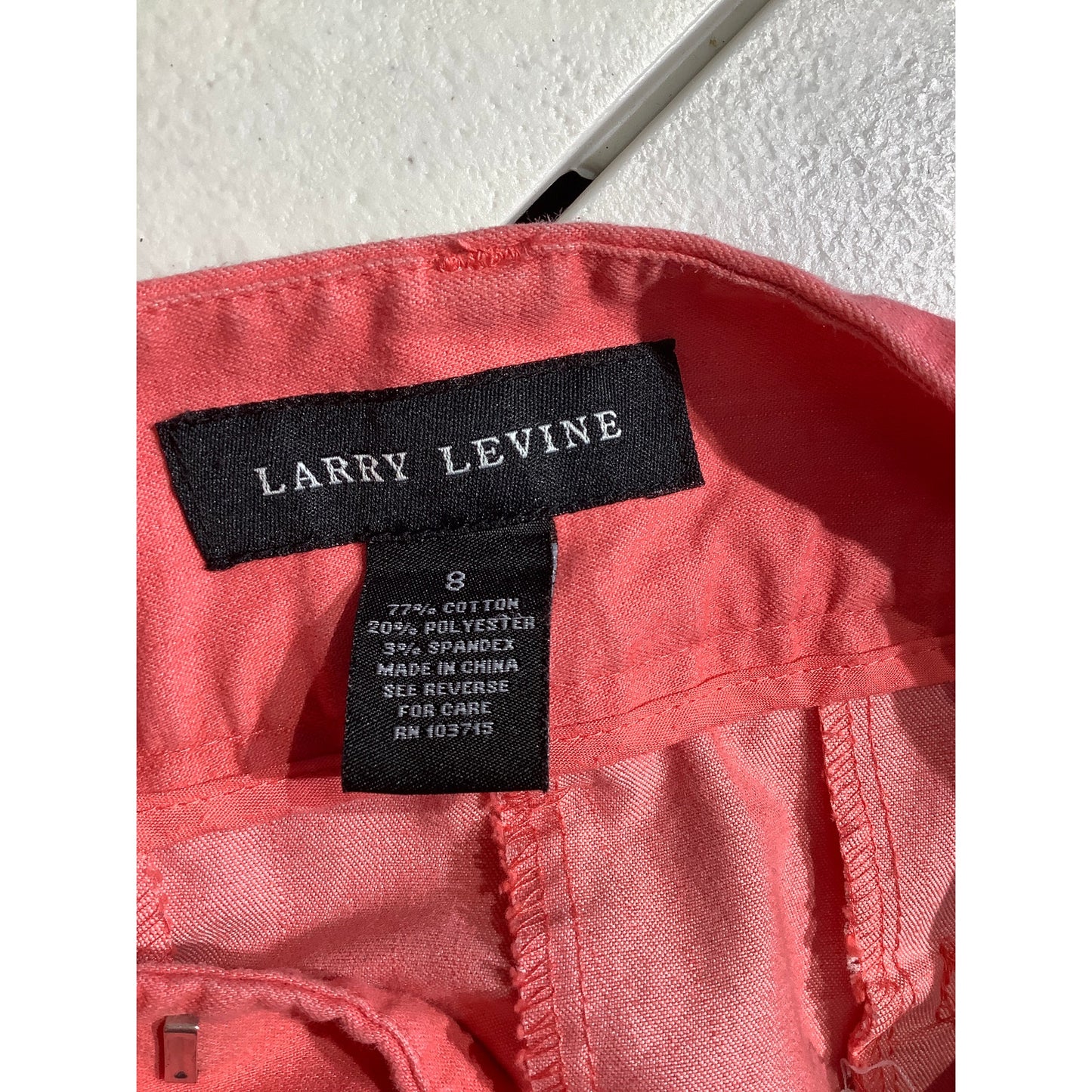 Larry Levine Coral Capris Size 8 – Office Siren, Classic, Minimalist