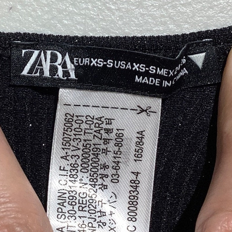 Zara Girls Black Sleeveless Crop Top Size XS — Party, Glam, Trendy
