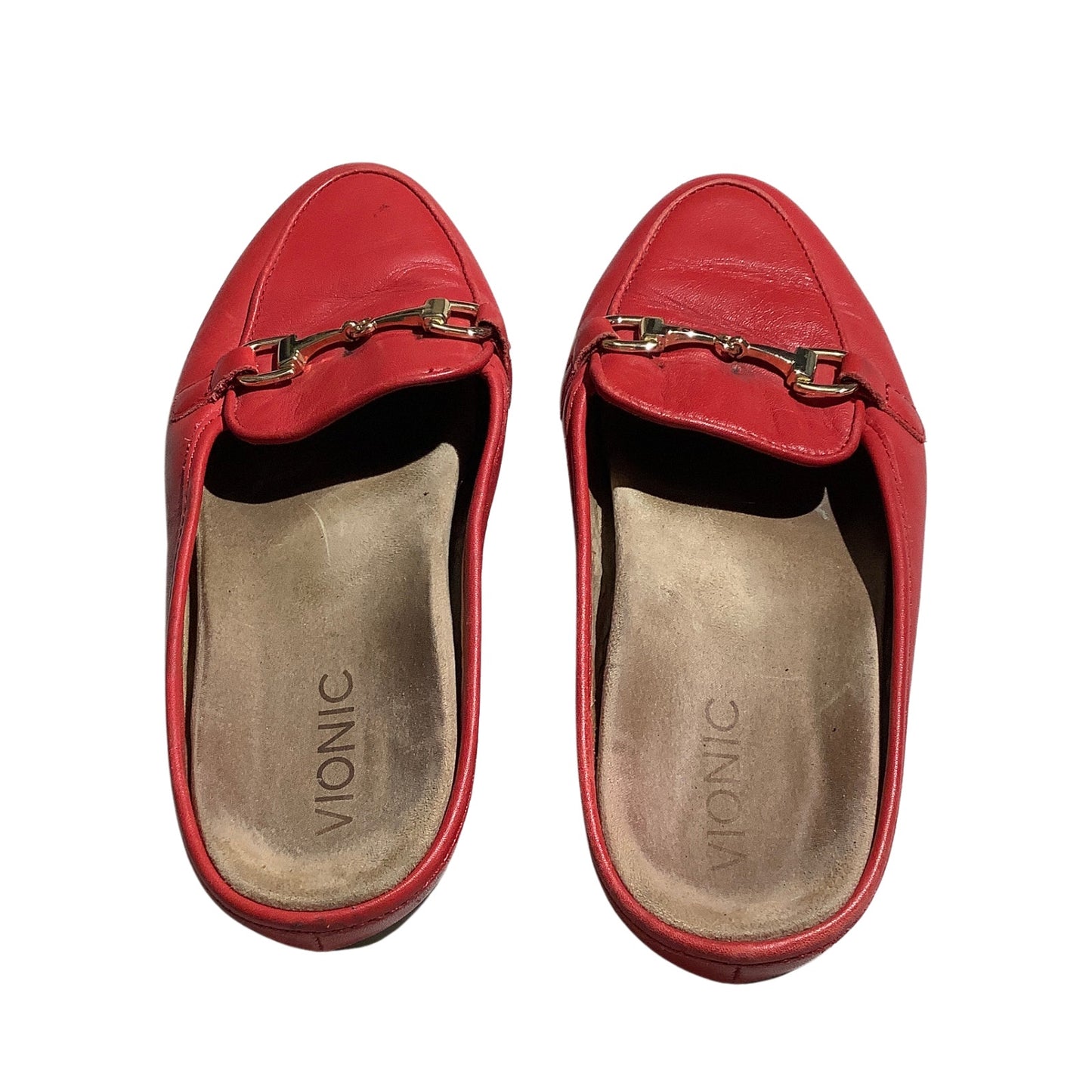 Vionic Leather Horse Bit Mule Slides Women’s Size 7 — Comfort, Loafer, Casual