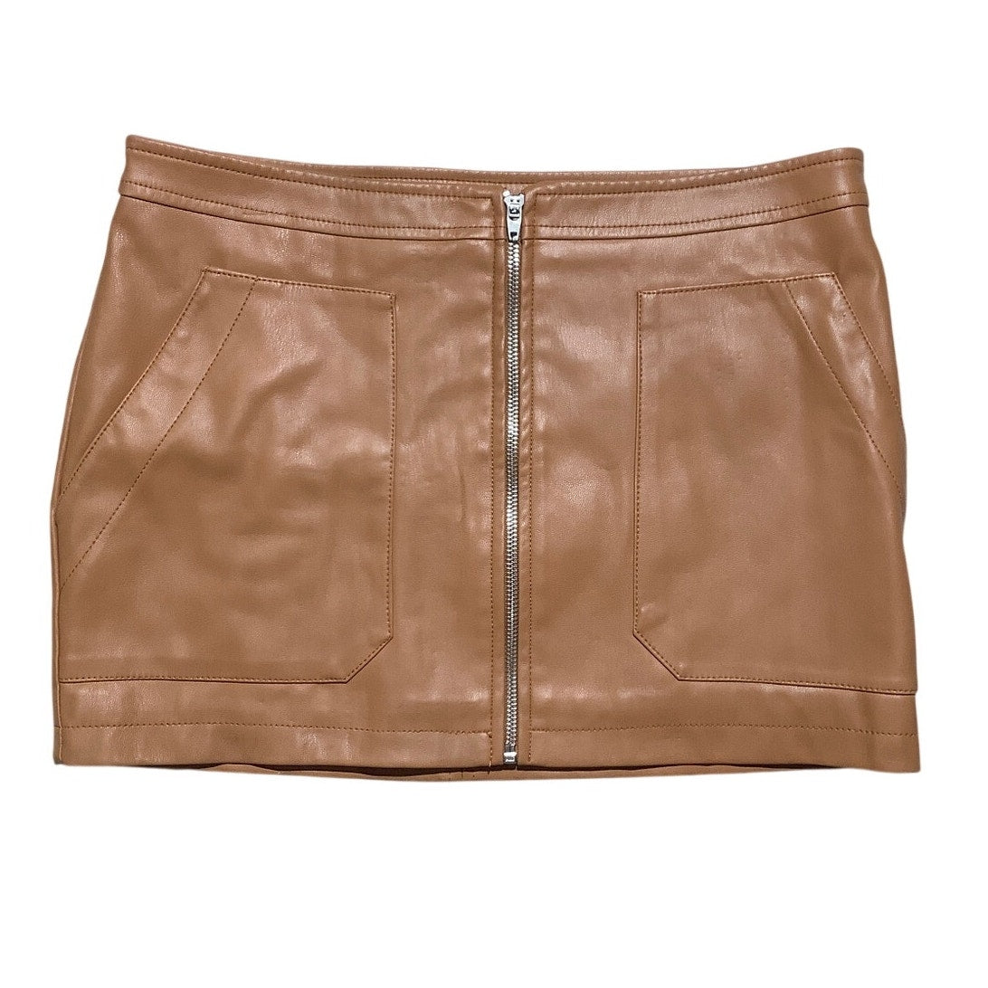 Free People Leather Zip Up Mini Skirt Women’s Size 6 — Edgy, Night Out, Trendy