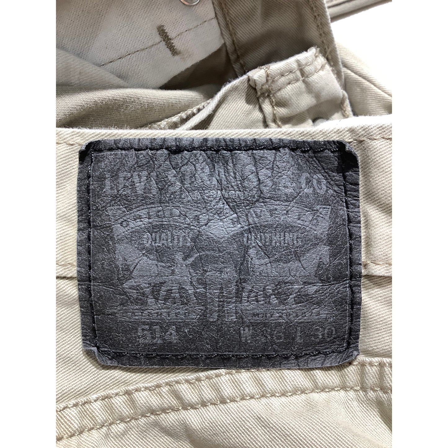 Levi’s 514 Straight Leg Pants, Khaki, Men’s 36W 30L — Casual, Classic, Cotton