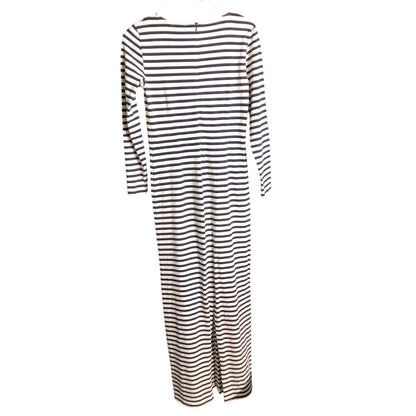 J.Crew Navy White Striped Maxi Dress Women’s 2 — Coastal, Nautical, Preppy