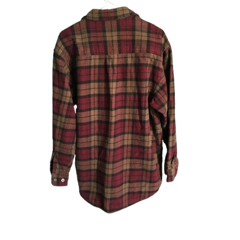 Moose Creek Plaid Flannel Shirt Size L - Rustic, Cozy, Outdoor