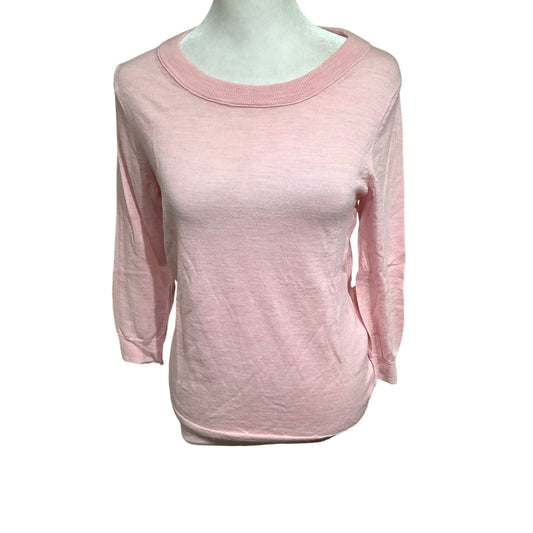 J.Crew Light Pink Merino Wool Sweater Size Small - Feminine, Minimalist, Preppy