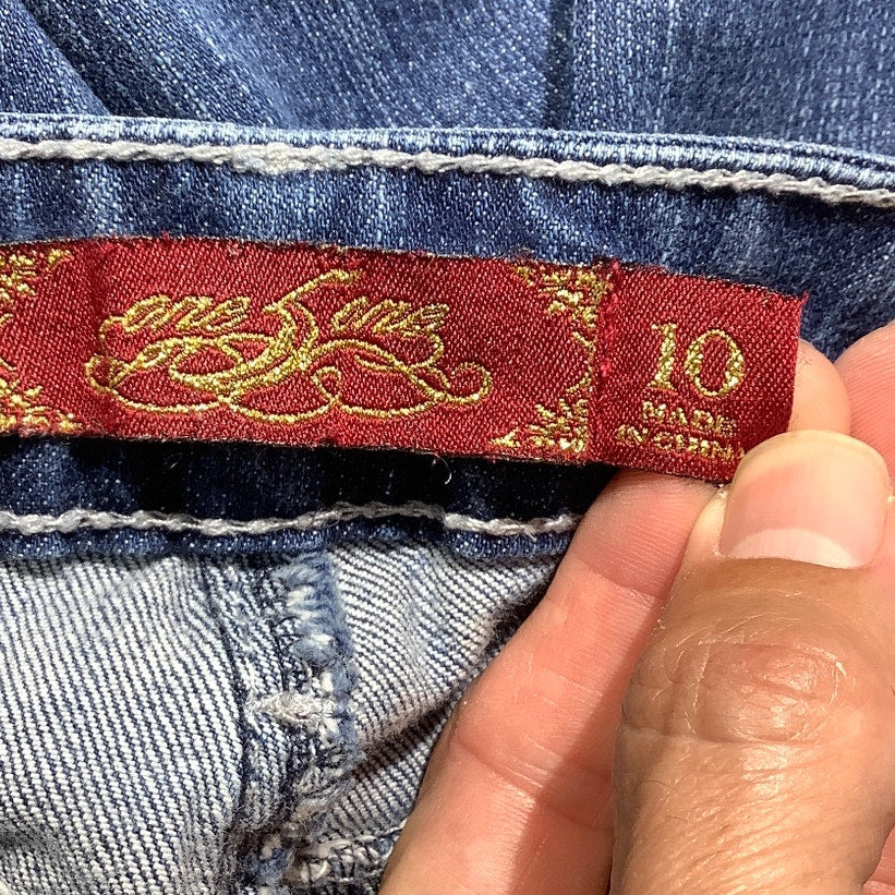 One 5 One Authentic Denim Collection Capris 10 – Embellished, Stylish, Comfy