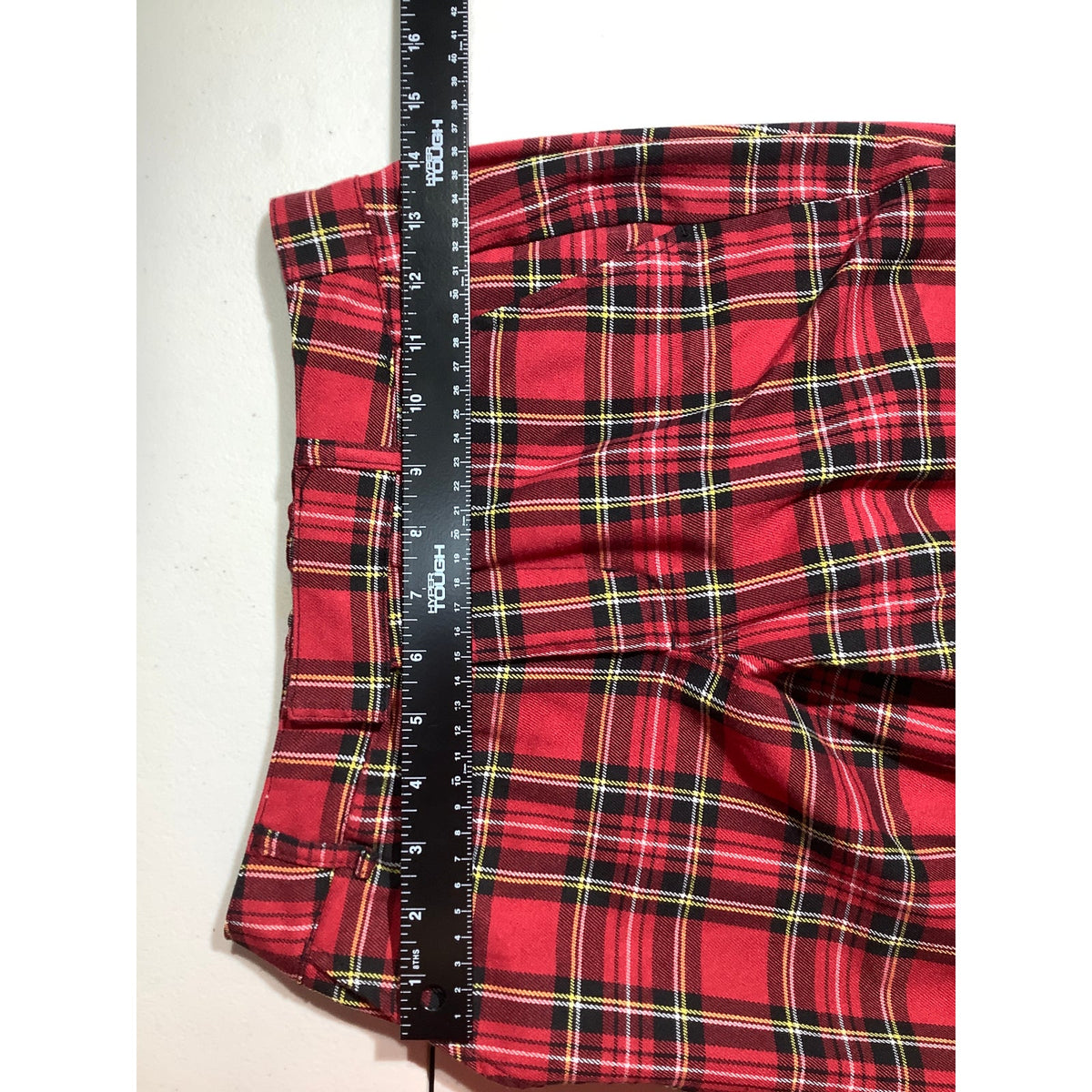 Hot Topic Women's XS Red Plaid Cropped Ankle Pants Punk Goth Trousers