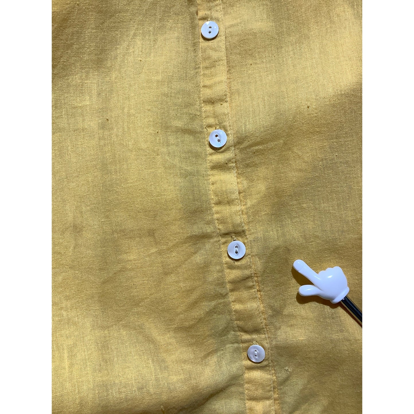 J. Jill Yellow Sleeveless Blouse Women’s XS – Linen , Button Front, Lightweight