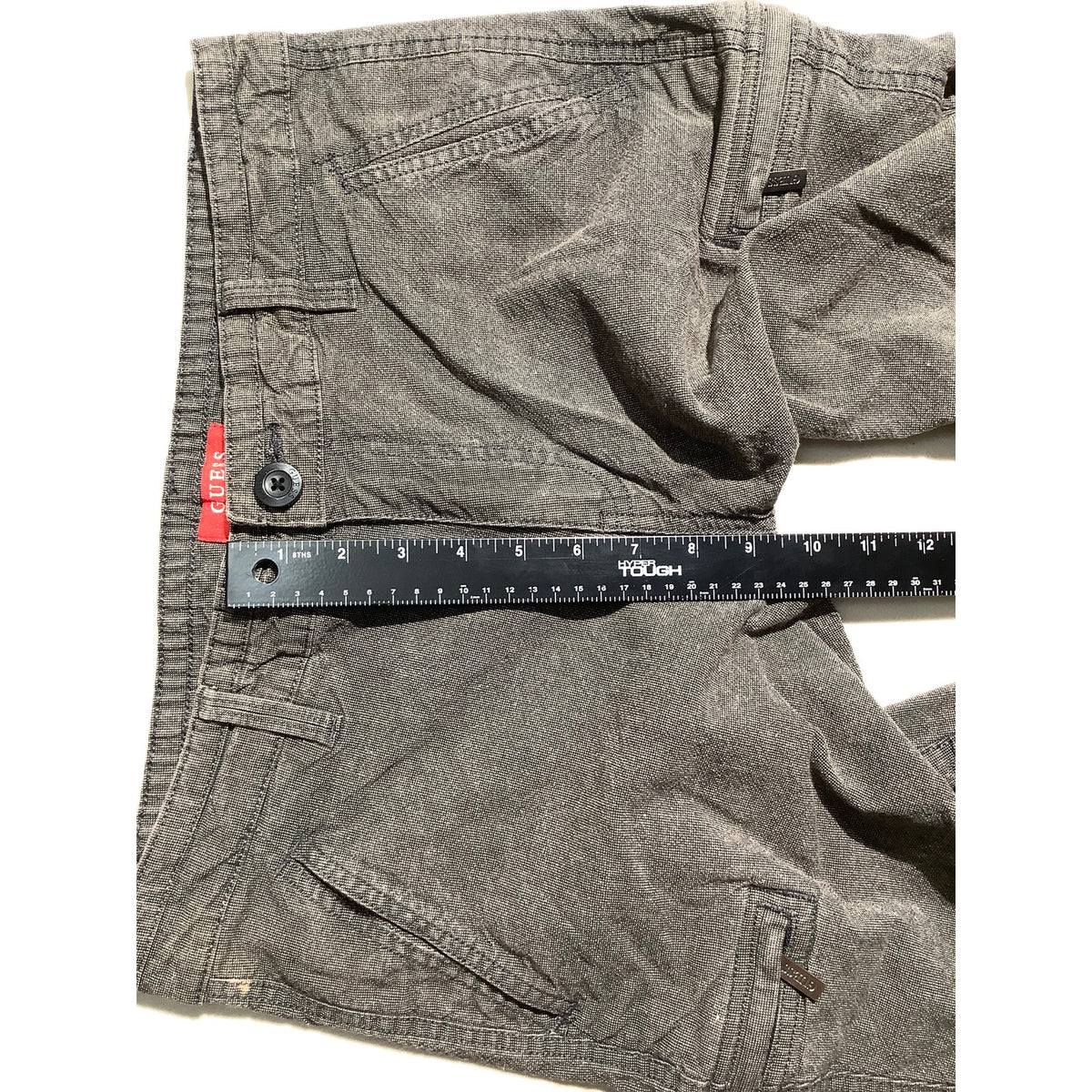 GUESS Men’s 31W Flat Front Cargo Shorts — Casual, Utility, Classic