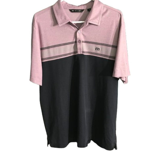 Travis Mathew Light Purple & Black Polo Size XL - Preppy, Sporty, Classic