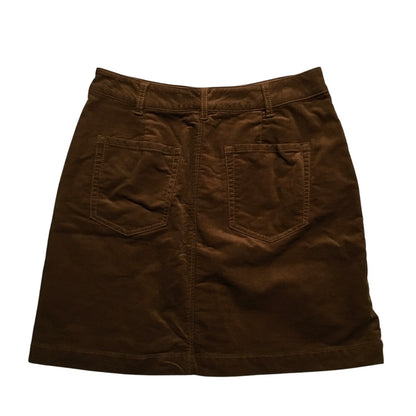Cabi Women's Brown Skirt with Black Buttons, Size 6 – Elegant, Versatile, Chic