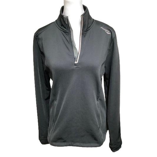 Saucony Women's Black Quarter-Zip Activewear Jacket M