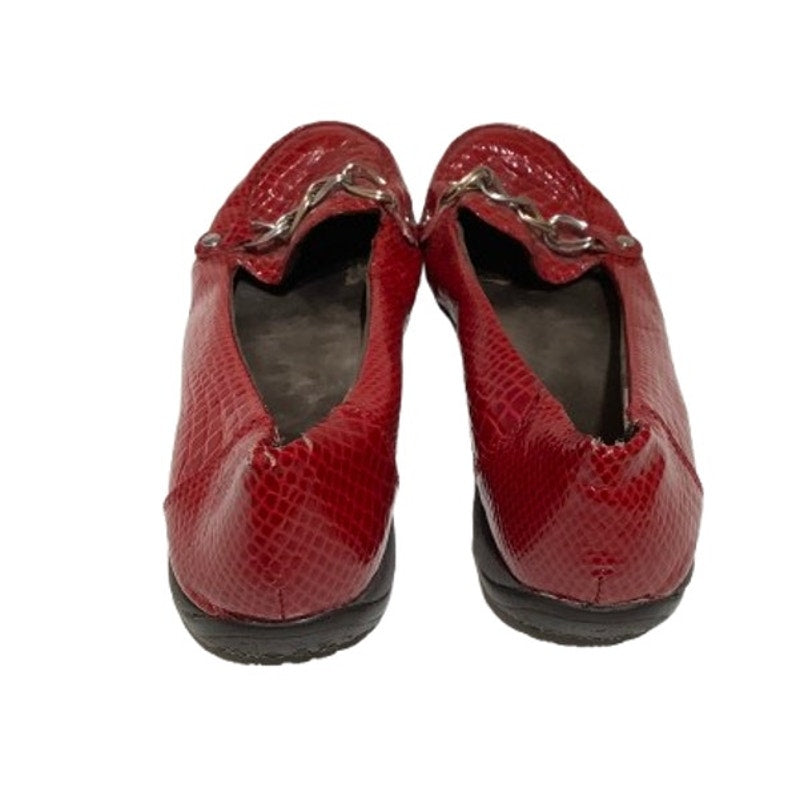 Vionic Red Charm Alda Crocodile Pattern Flats Loafer Size 9.5 Regency