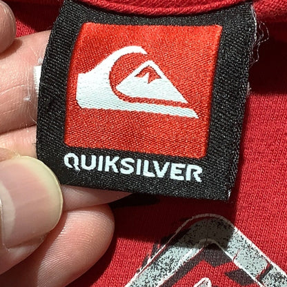 Quiksilver Surf Graphic T-Shirt Red Kids Size Medium — Casual, Skate, Surf Style