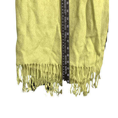 Pashmina Lime Green 70% Cashmere Woven Scarf Wrap — Boho, Classic, Chic