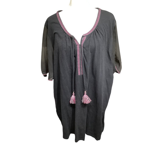 Catherines Black Boho Blouse Size 2X - Boho, Feminine, Chic
