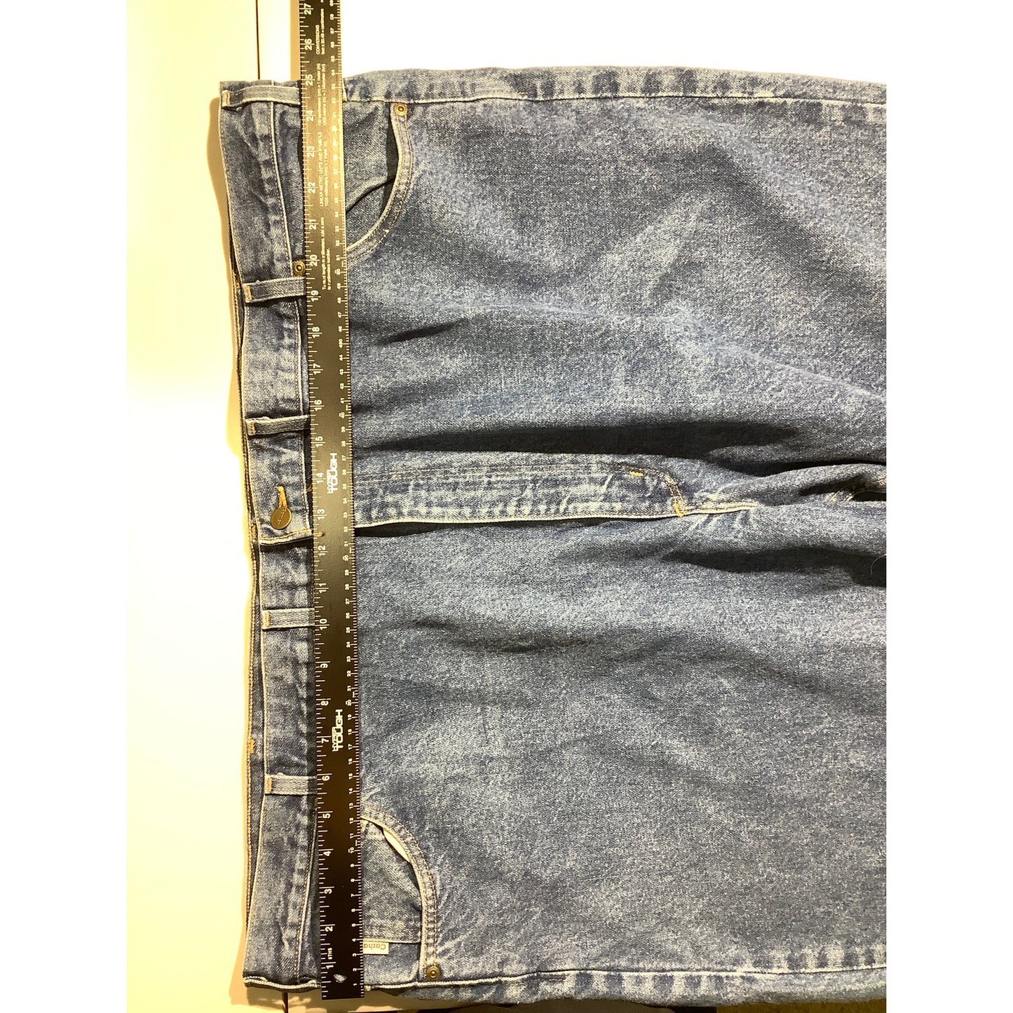 Carhartt Men's Blue Denim Jeans Size 52W 32L – Relaxed, Durable, Classic