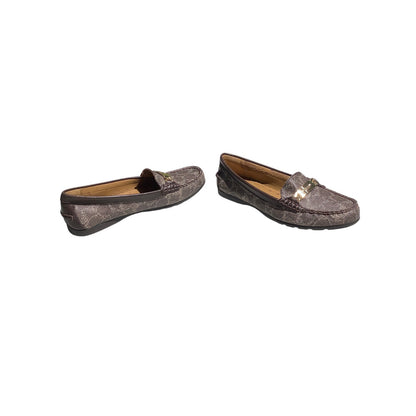 Coach Brown Olive Signature Monogram Loafers Women’s 5.5 — Preppy, Y2K, Designer