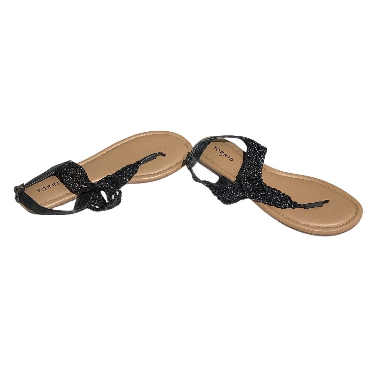 Torrid Braided Sandals Women’s Black – Casual, Lightweight, Boho