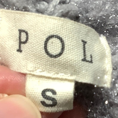 POL Light Gray Fuzzy Knit V-Neck Sweater Women’s Size S/M— Cozy, Soft, Oversized