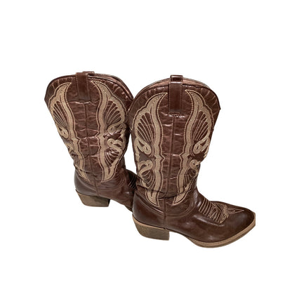 Chance Cowboy Boots Size 8 - Western, Embroidered, Stylish