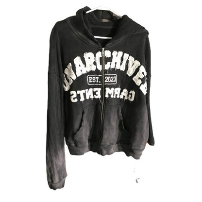 Unarchived Garments Zip Hoodie Size M - Grunge, Streetwear, Edgy, Alternative