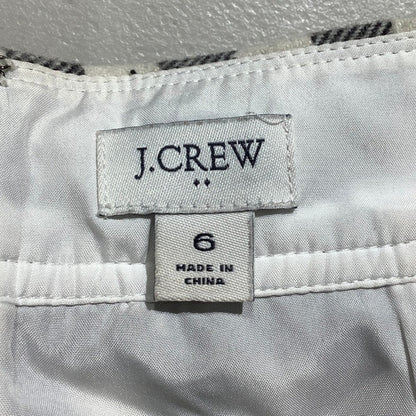 J.Crew Wool-Blend Check Skirt Black/White Women’s 6 — Classic, Preppy, Timeless