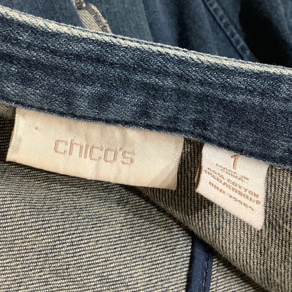 CHICO'S Denim Jacket Size 1 - Boho, Feminine, Casual Chic