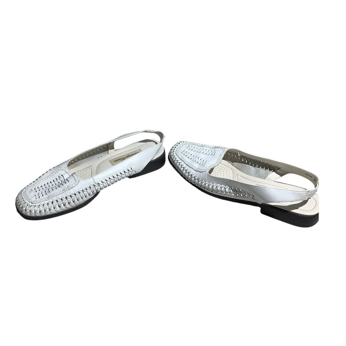 Carriage Court Leather Woven Slingback Flats Women’s 9.5M—Boho, Coastal, Vintage