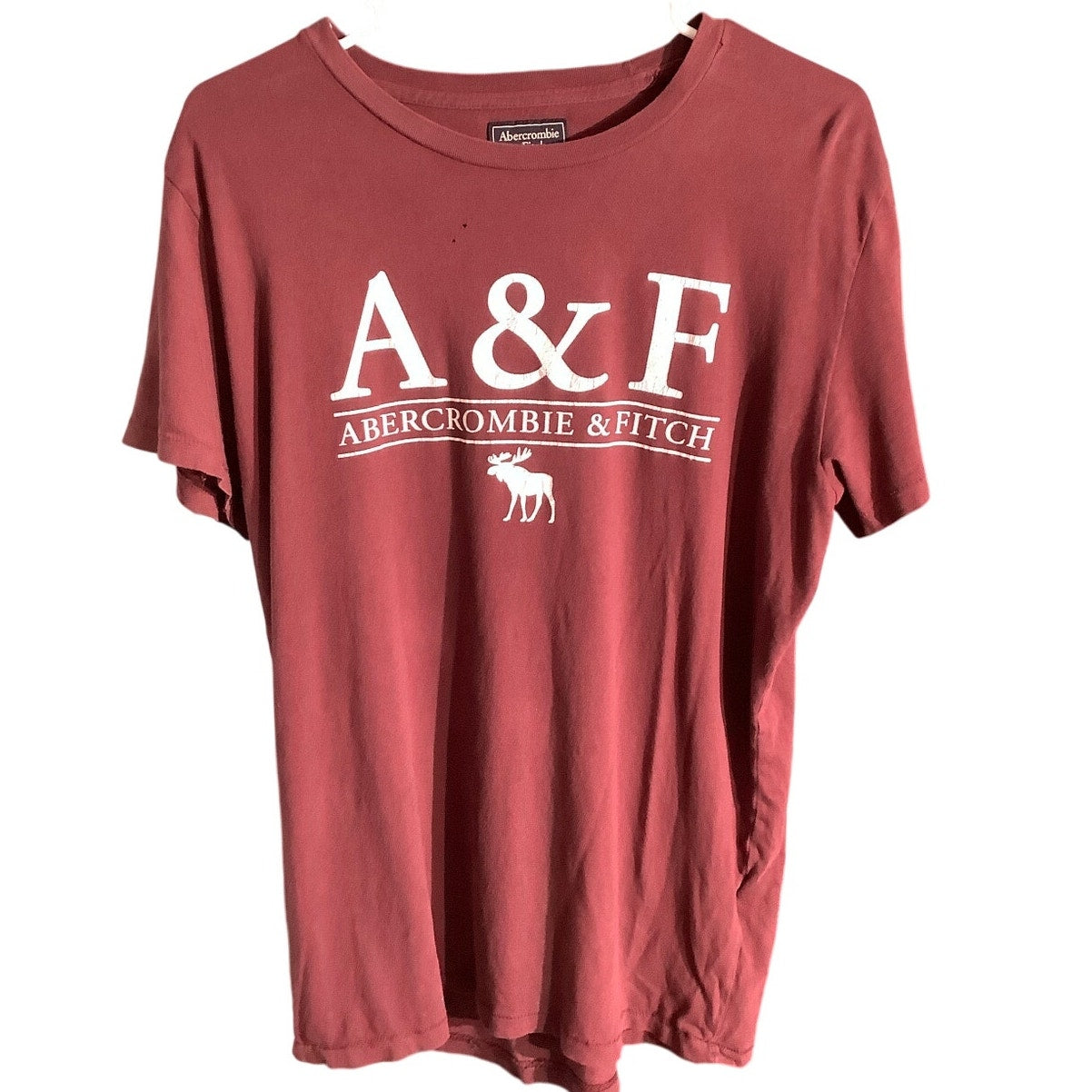 Abercrombie & Fitch Burgundy Logo Tee Size M – Y2K, Streetwear, Casual