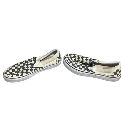 Vans Classic Slip-On Shoes Size 6 Men / 7.5 Women — Black, White, Checkerboard