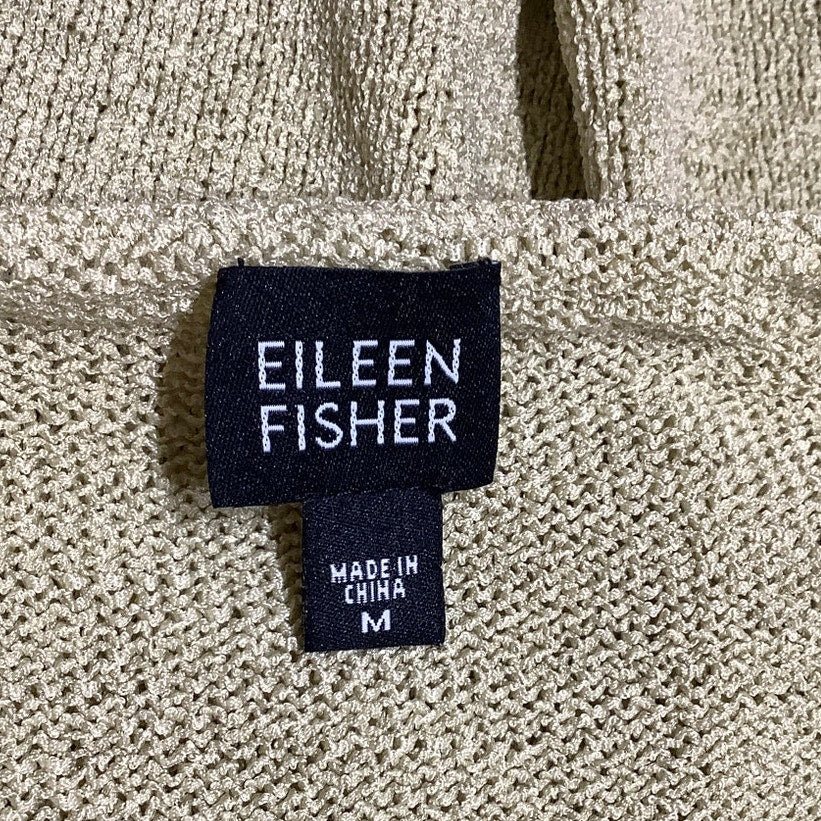 Eileen Fisher Green Silk Blend Sweater, Size M - Minimalist, Elegant, Luxurious