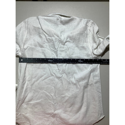 Orvis Linen Blend Button Down Shirt Women’s Medium — Collared, Casual, Coastal