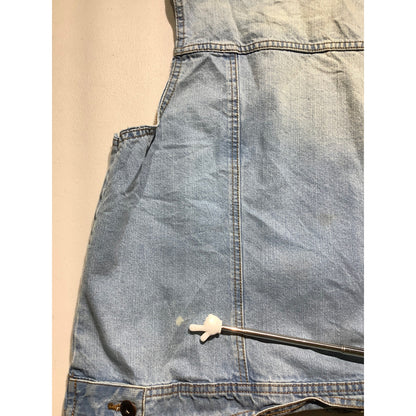 Highway Jeans Denim Vest Women’s Size 1X – Light Wash, Distressed, Sleeveless