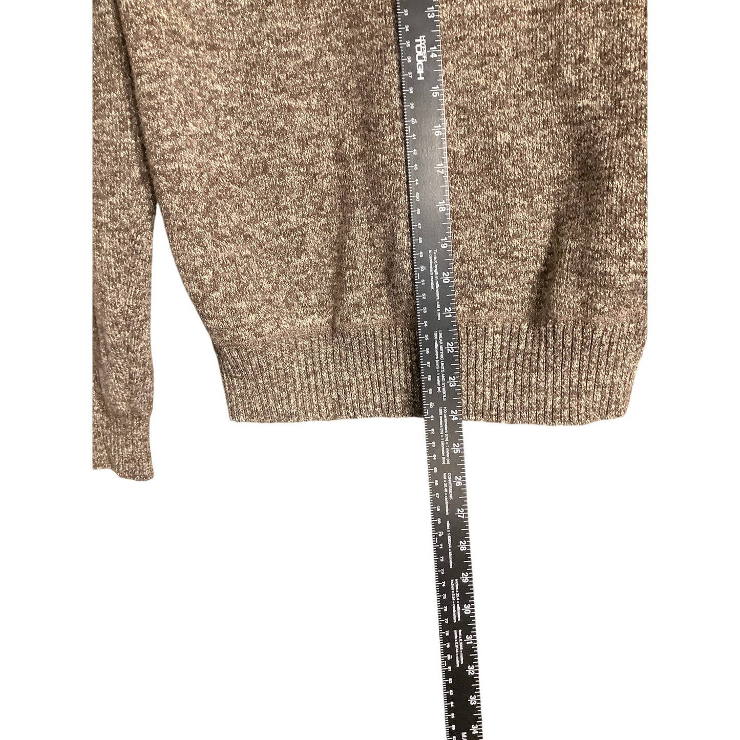 Buffalo David Bitton Men’s Brown M Full Zip Sweater – Rustic, Quilted, Flannel