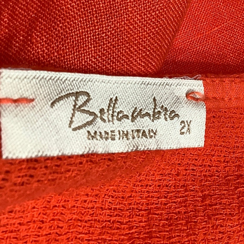 Bellambia Orange Linen Lagenlook Top, Size 2X – Boho, Casual, Lightweight