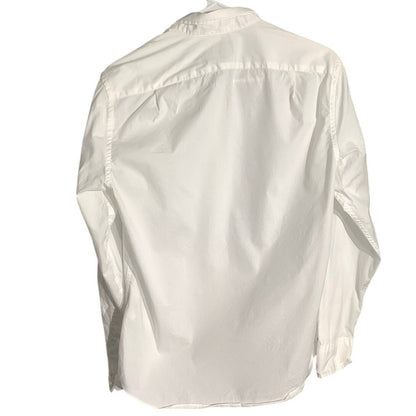 J.Crew Men's White Button-Up Shirt Size Small – Slim Fit, Flex Washed, Untucked