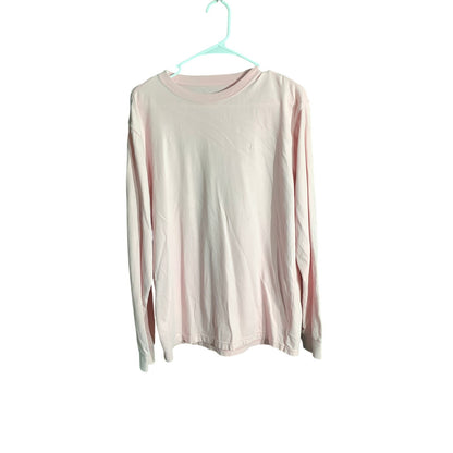 American Eagle Men's M Pink 100% Cotton Long Sleeve Crewneck T-Shirt