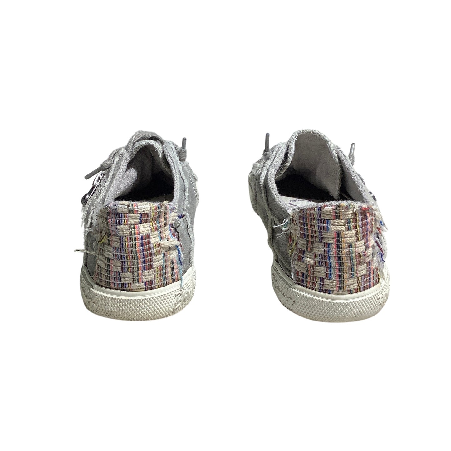 Blowfish Malibu Grey Canvas Sneakers Women 7.5 — Casual, Comfort, Distressed